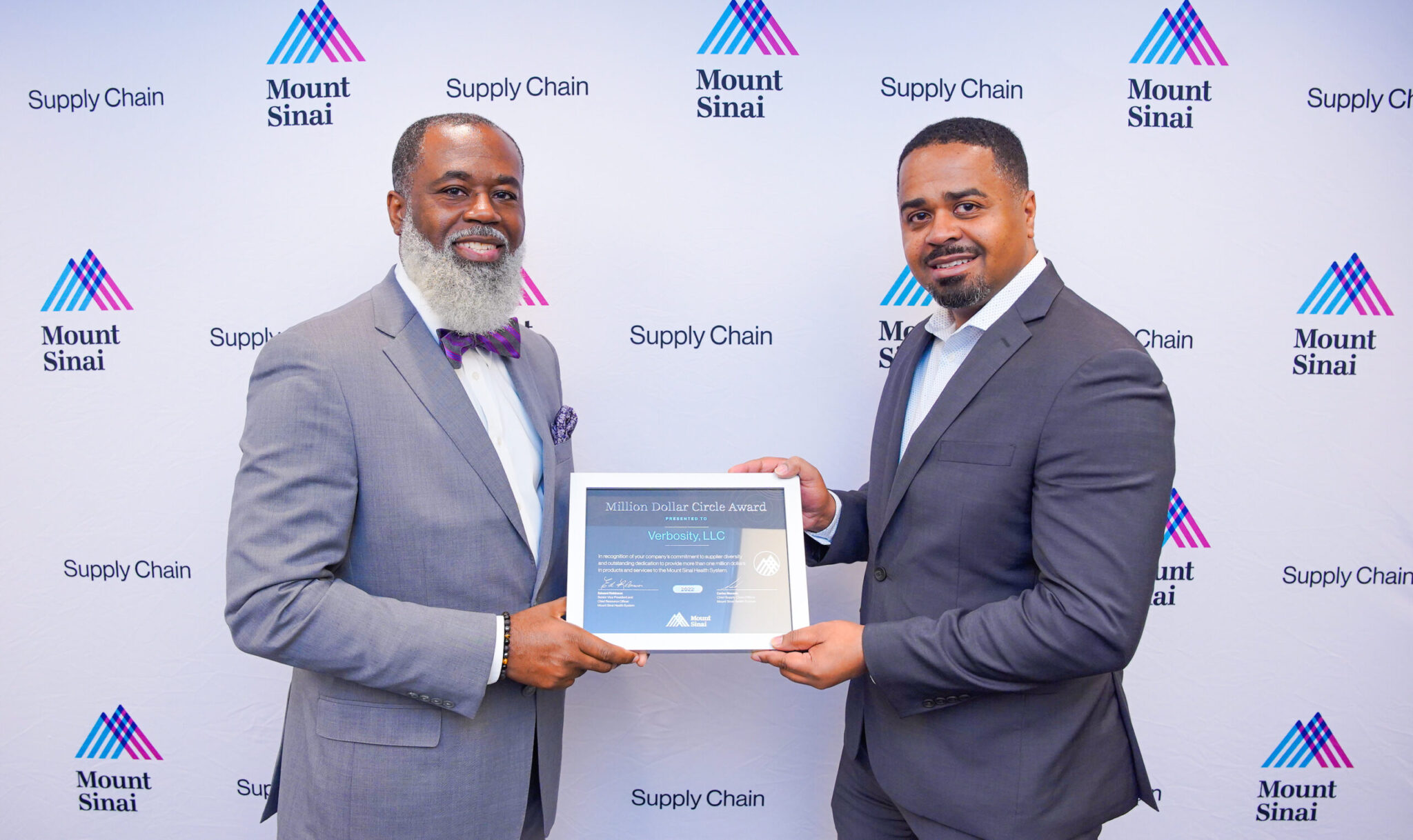 Mount Sinai Million Health Discoveries Program Verbosity Receives Prestigious Million Dollar Circle Recognition for